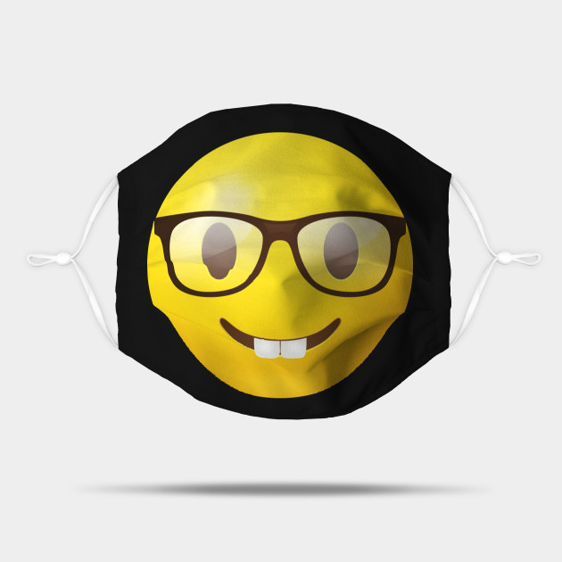 Nerd Face Emoji Nerd Face Emoji Mask Teepublic
