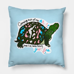 Trans* Pride Turtle Pillow