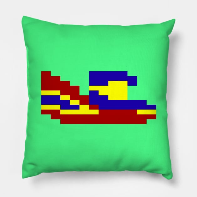 Cuthbert in Space - Solo Pixel Art Pillow by RetroTrader