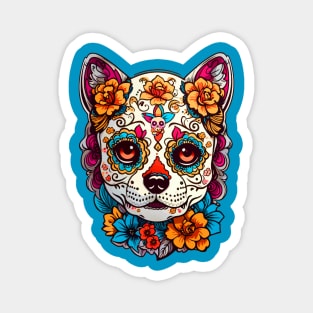 Sugar Skull Dog Magnet