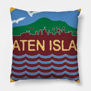 The Borough flag of Staten Island Pillow