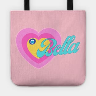 Bella in Colorful Heart Illustration Tote