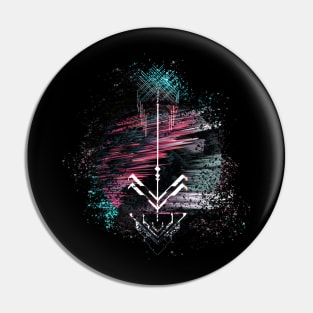 Abstract Splash Arrow Pin