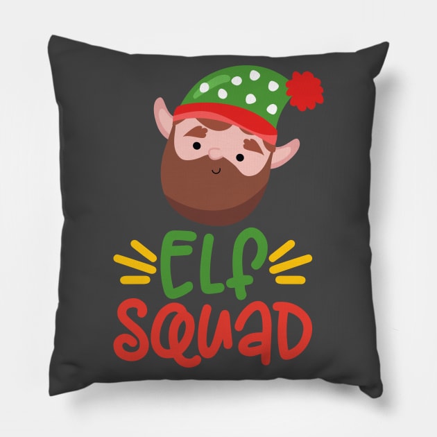 Elf Squad - Funny Christmas Pillow by igzine