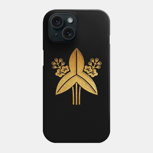 Gold Tachi Omodaka Kamon Phone Case by Takeda_Art