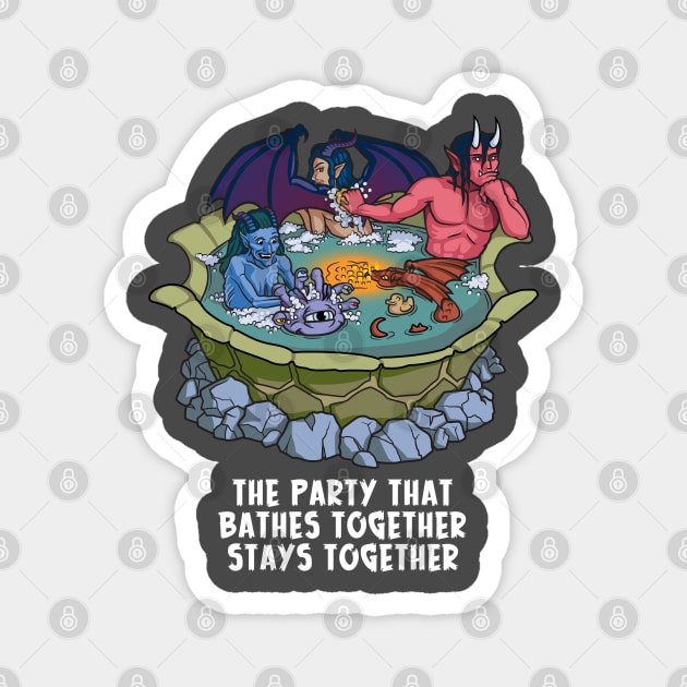 The Party That Bathes Together Stays Together Magnet by GiveNoFox