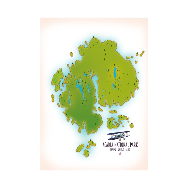 Acadia national park Map by nickemporium1