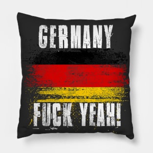 Germany Fuck Yeah! Wartorn Distressed Flag Pillow