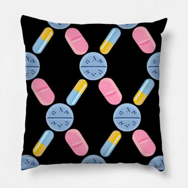 Pill Argyle Pillow by MinimalFun