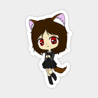 gacha wolf girl chibi Magnet