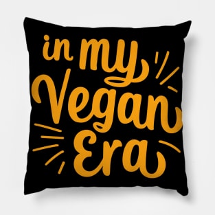 Vegan Era Shirt | Green Food Sweatshirt | Vegetable Lover Top | Plant Based Living | Gift for Healthy Life Enthusiasts Pillow