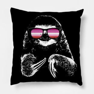 Pride Sloth Pink Lesbian Flag Sunglasses Pillow