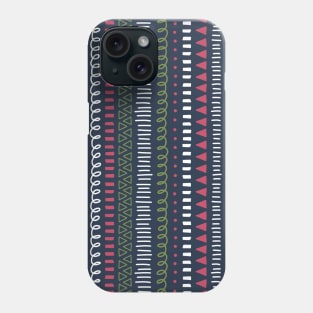 Vertical Doodle Tribal Stripes Phone Case