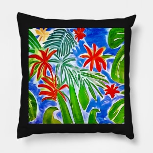 Red flowers - Matisse inspired Pillow