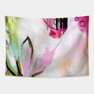 Abstract mixed media art design Tapestry