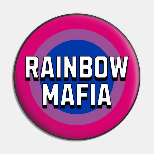 Rainbow Mafia Bi Pride Flag Pin by The Twice-Lost Geek