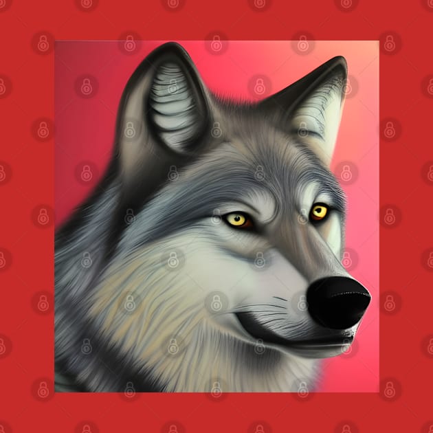 Wolf Illustrated In Pastels by Chance Two Designs