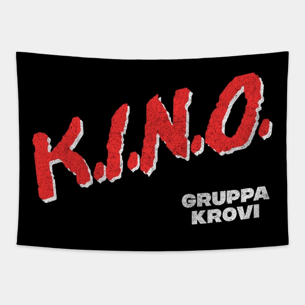 KINO / Кино́ - Gruppa Krovi -  80s Retro Fan Design Tapestry by DankFutura