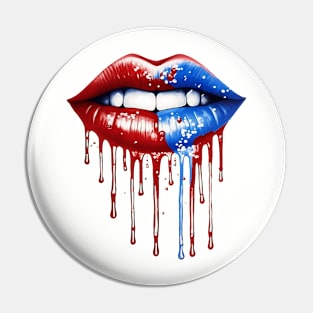 Graphic Lips Pin