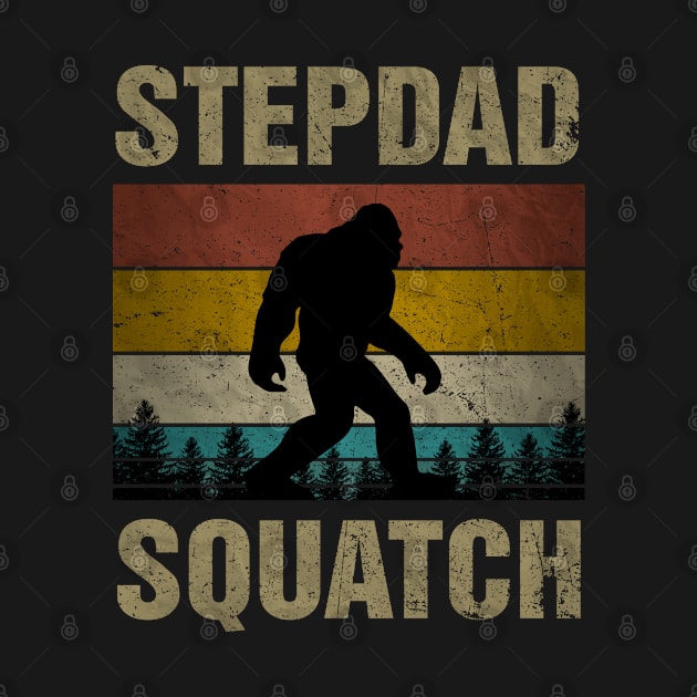 Stepdad Squatch Bigfoot Stepdad Sasquatch Yeti Family Matching by snnt