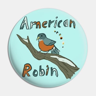 Funky American Robin Pin