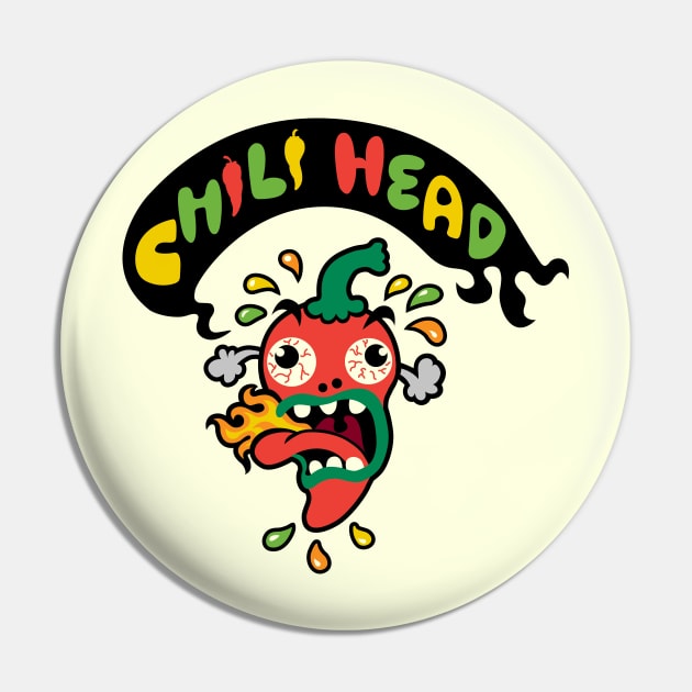 Chili Head Pin by Andibird