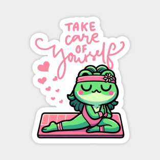 Yoga Frog - Take Care Of Yourself Magnet