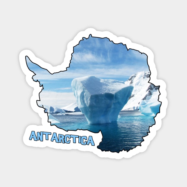 Antarctica Coastline Magnet by gorff