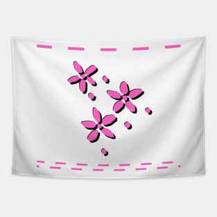 Pink flower pattern Tapestry