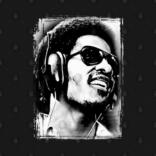 Vintage Stevie Wonder Halftone Pop Art by Mr.FansArt