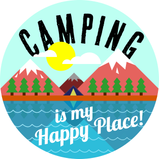 Camping is My Happy Place Magnet