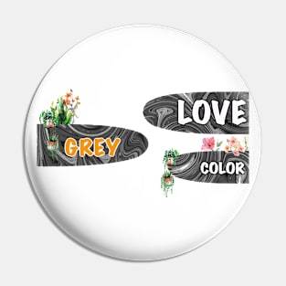 Love Flower Geometric Grey Colorful #44 Pin