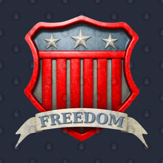 USA Shield Freedom by macdonaldcreativestudios