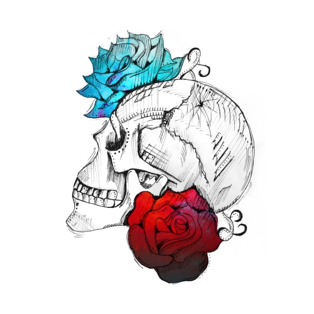 Skull & Roses by JakeSmith