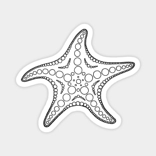 Starfish (black/white) Magnet