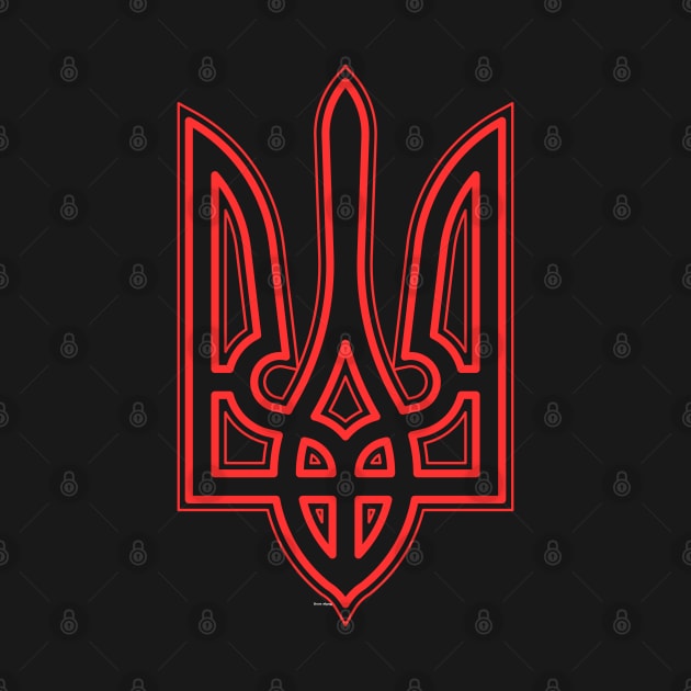 Ukrainian red trident by FrogandFog