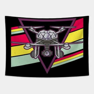 Retro Quadcopter Drone Pilot Vintage Flying Tapestry