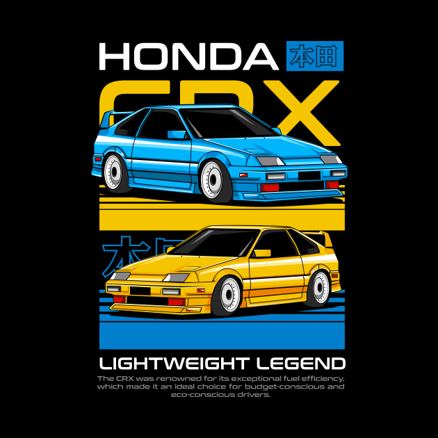 Honda CRX Collector Art by Harrisaputra