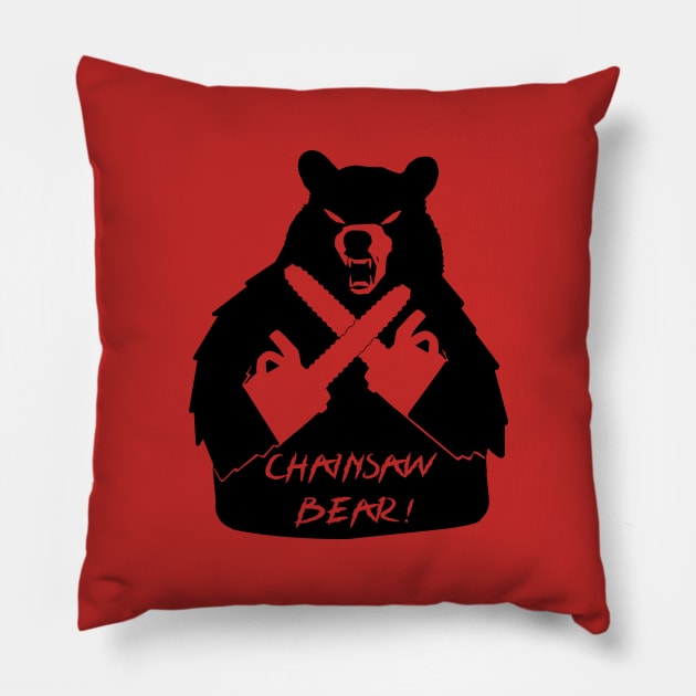 Chainsaw Bear Pillow by LordNeckbeard