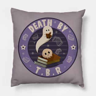 Death By TBR Ghost Reading Book Pillow