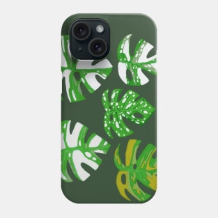 Variegated Monstera in Gouache Phone Case