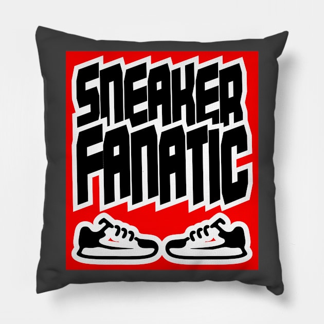 Sneaker Fanatic red sneakers Sport gift shirt. Pillow by KAOZ