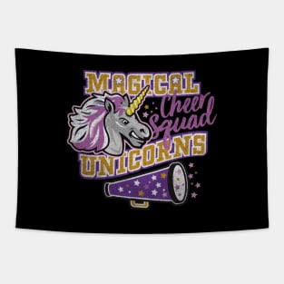 Magical Unicorns Cheer Squad Shirt Cute Unicorn Cheerleaders Tapestry