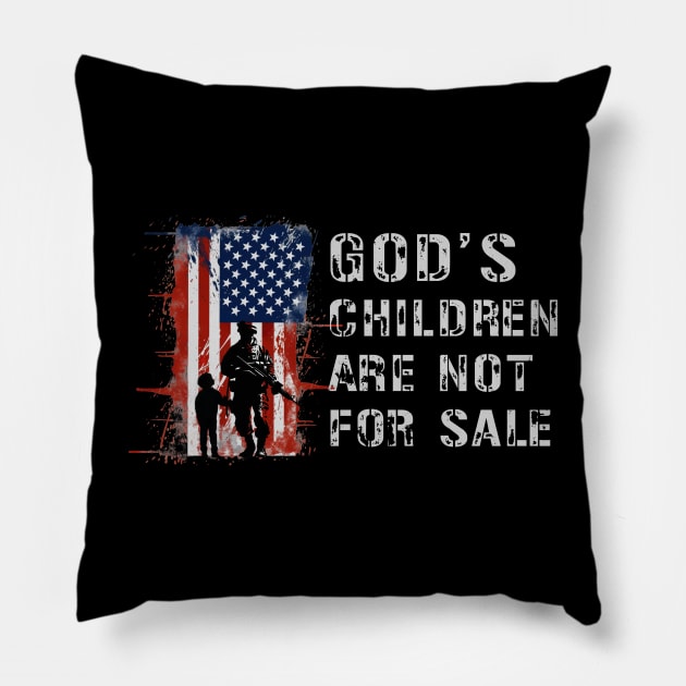 God's Children Are Not For Sale Pillow by Balthazar's Bazaar