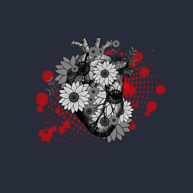 Floral Anatomical Heart by LisaLiza