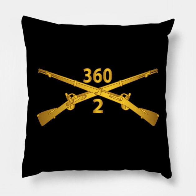 2nd Bn 360th Infantry Regt - Infantry Br wo Txt X 300 Pillow by twix123844