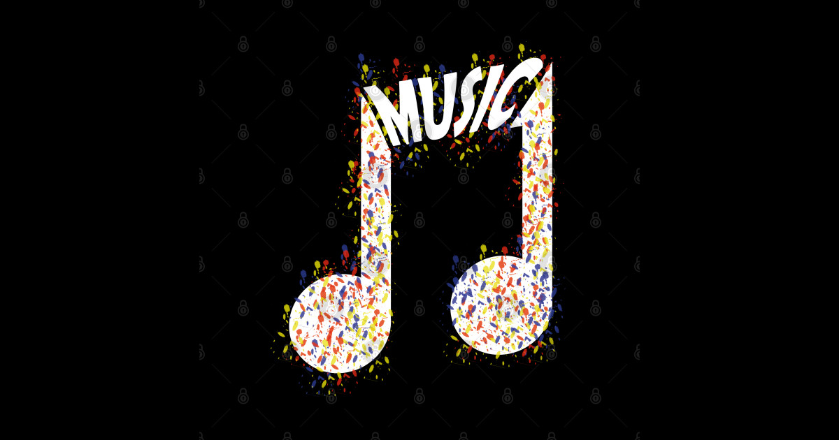Music Music Is My Love Sticker TeePublic