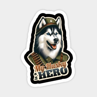 Husky soldier Magnet