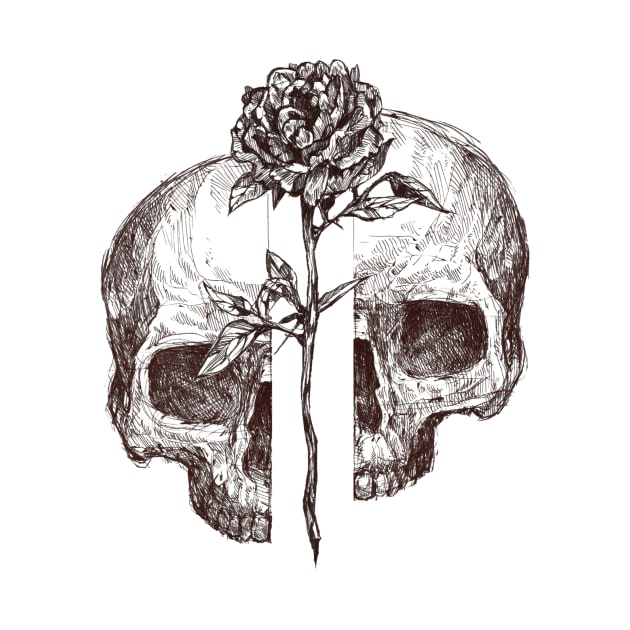 Flower Skull by SWAMPMEAT