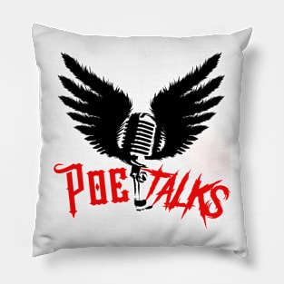 Poe Talks  Raven Wings Logo Pillow